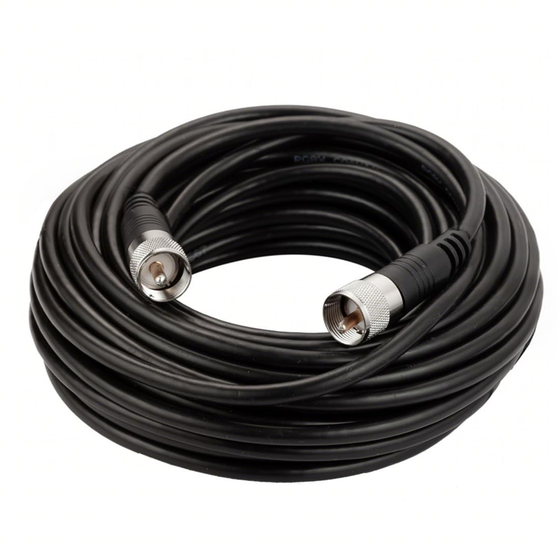 RG8x Coaxial Cable, CB Coax Cable, 50ft UHF PL259 Male to Male Low Loss CB Antenna Cables, 50 Ohm for HAM Radio, Antenna Analyzer