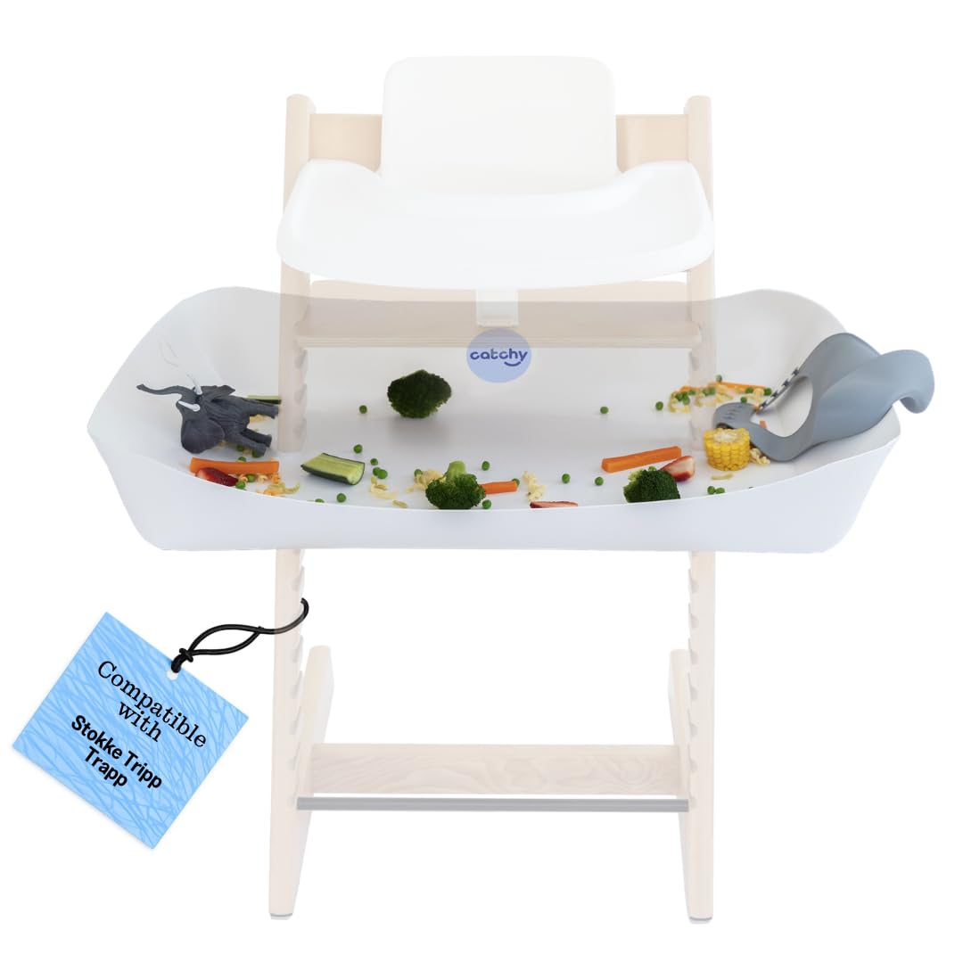 Catchy - The Food and Mess Catcher for the Stokke Tripp Trapp - Catchy Food Catching Accessory for Highchairs - Baby & Toddler Food Mat - High Chair