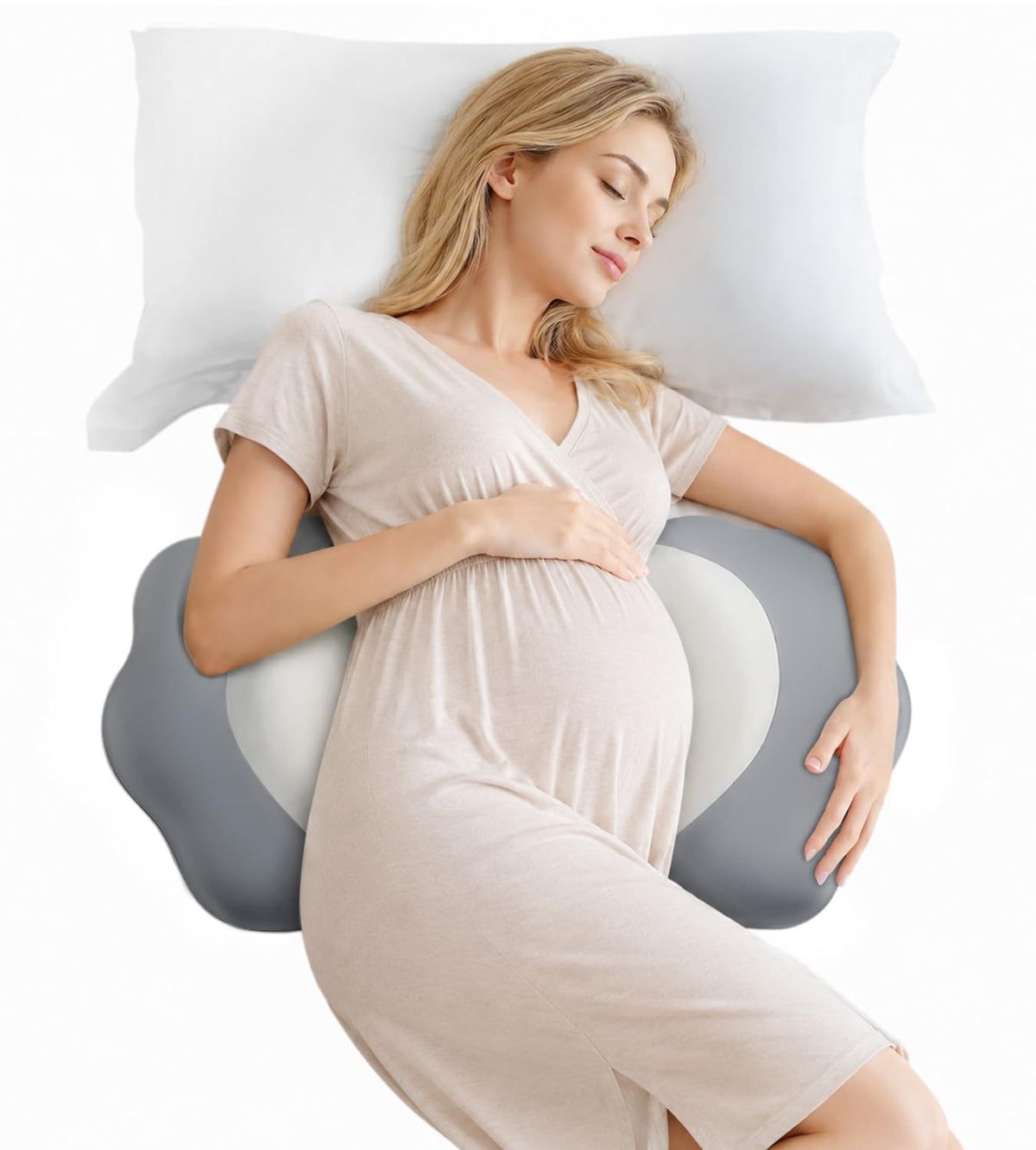 DONAMA Memory Foam Pregnancy Pillow for Sleeping, Cooling Maternity Pillow