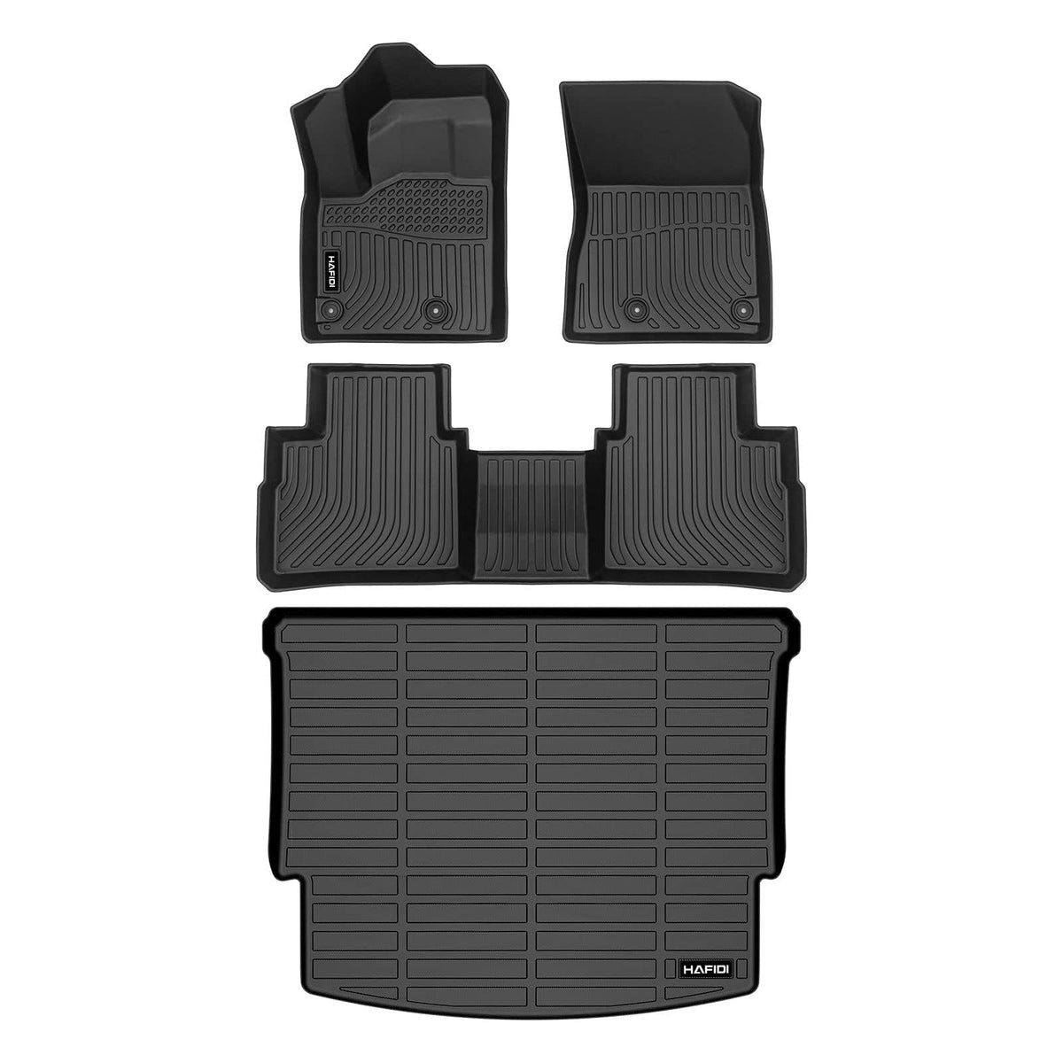 HAFIDI® Floor Mats & Cargo Liner Set Fit for 2021-2025 2026 Nissan Rogue | S | SV | SL | Platinum (Not Sport) All Weather Protection TPE Anti-Slip