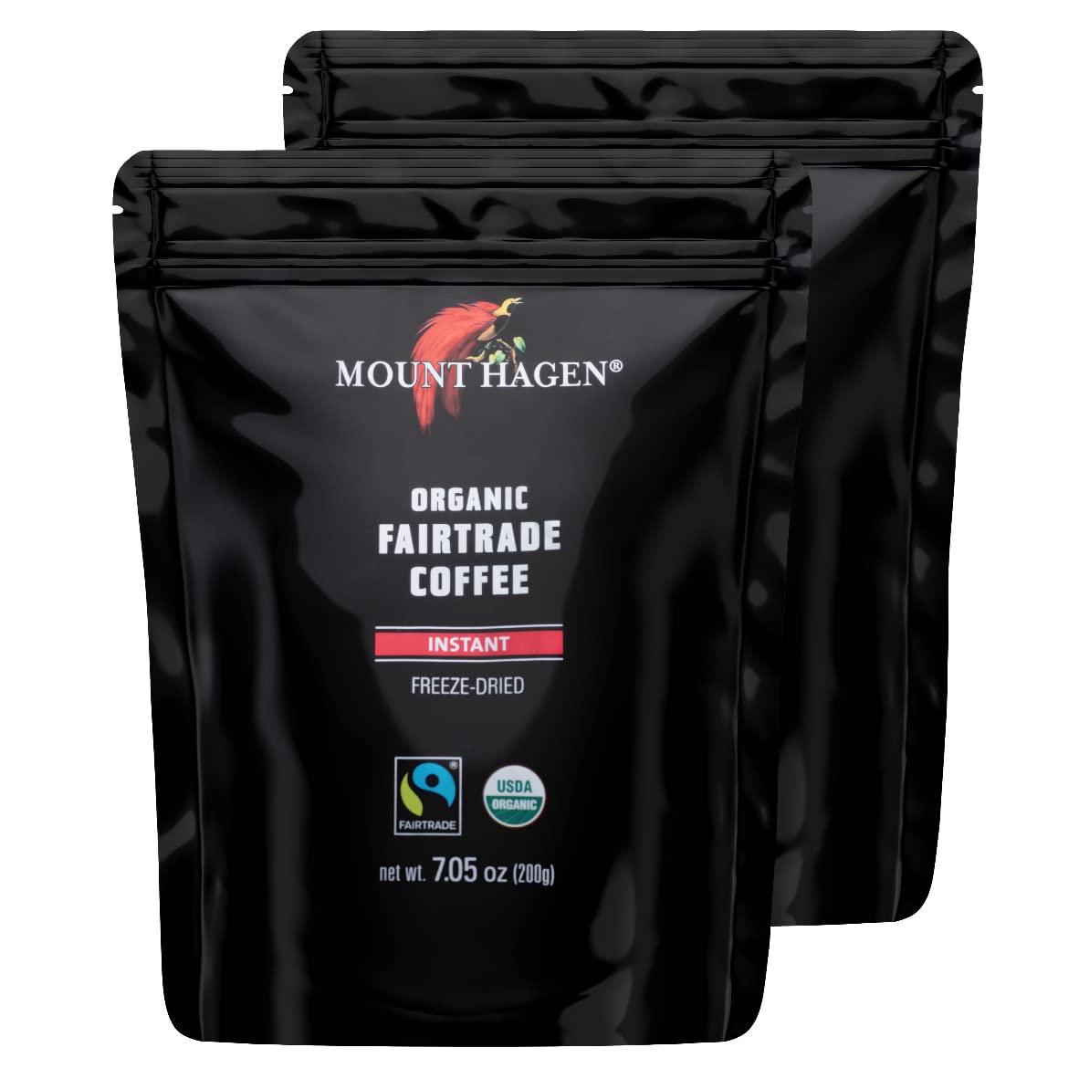 Mount Hagen Organic Freeze-Dried Instant Coffee, 7.05oz (Pack of 2)