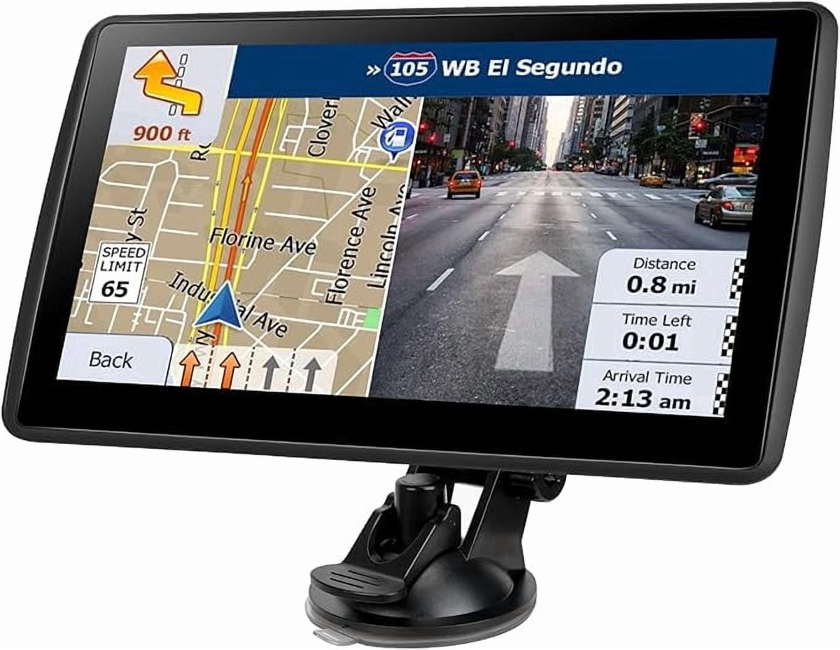 7'' GPS Navigator for Car Truck RV - 2026 North America Maps Free Lifetime Updates, Touchscreen Navigation System, Speed & Red Light Warning, Turn-by