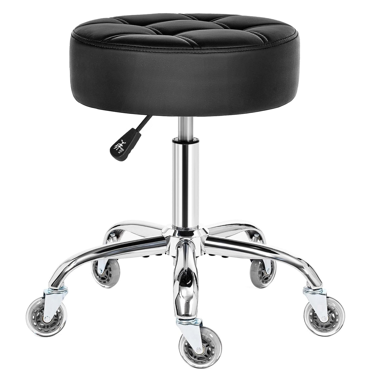 BEWISHOME Heavy Duty Rolling Stool with Wheels, Height Adjustable, 450lb