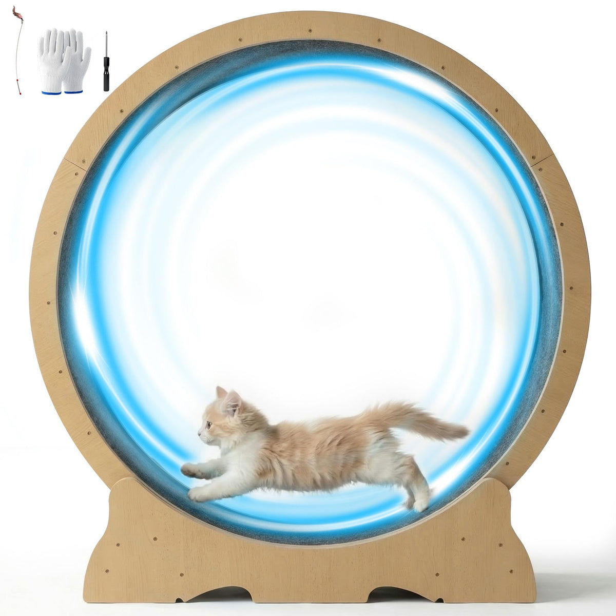 Cat Wheel for Indoor Cats, 48 Inch Diameter Exercise Running Wheel