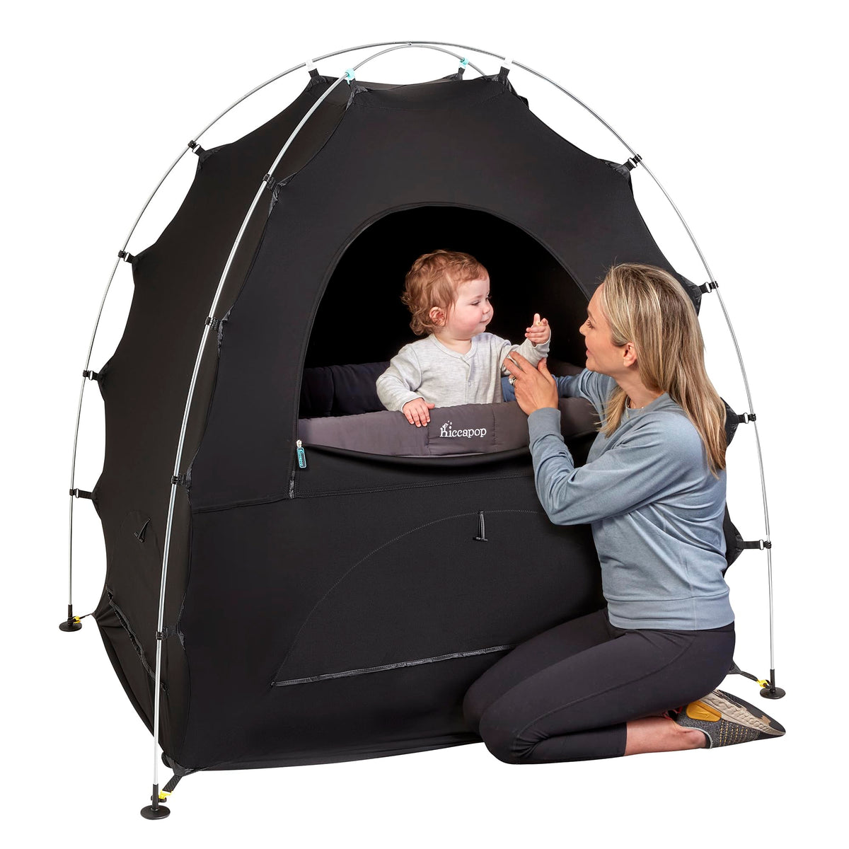 Hiccapop Blackout Tent for Pack and Play Blackout Cover Blocks 99% of Light