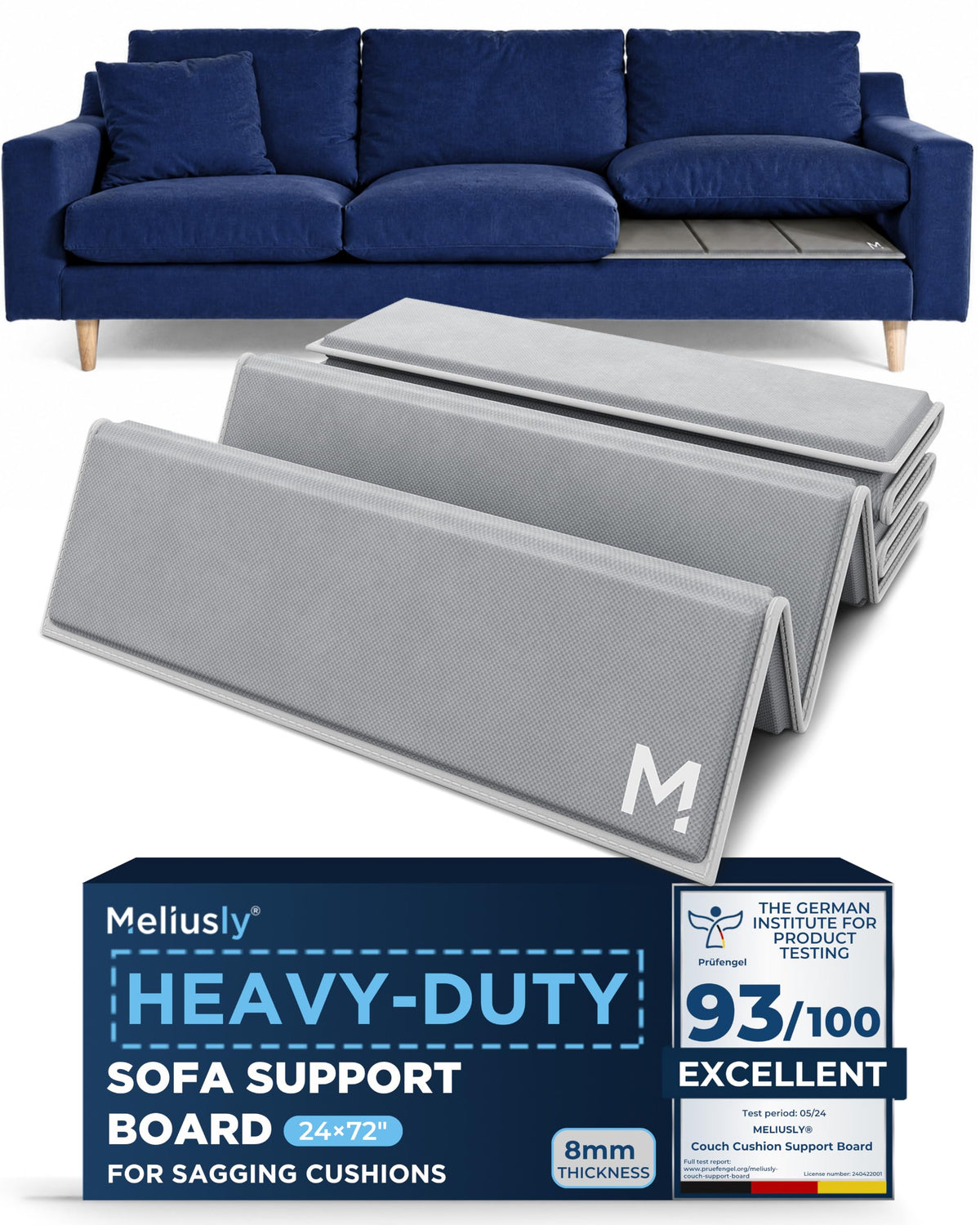 Couch Cushion Support Board for Sagging Sofa Cushions (24x72)