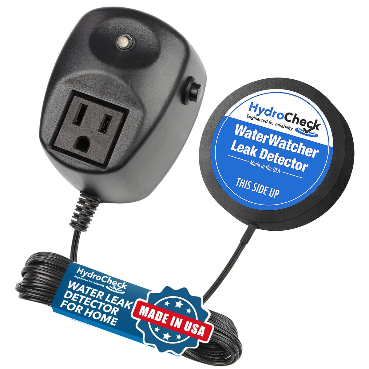 Water Sensor Alarm, Smart Water Leak Detector for Home & Basements | Made in THE USA | Automatic Flood Detectors and Water Alarm, Pure Water Capable