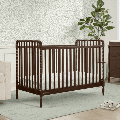 Delta Children Lily 4-in-1 Convertible Crib - Greenguard Gold Certified, Walnut Espresso