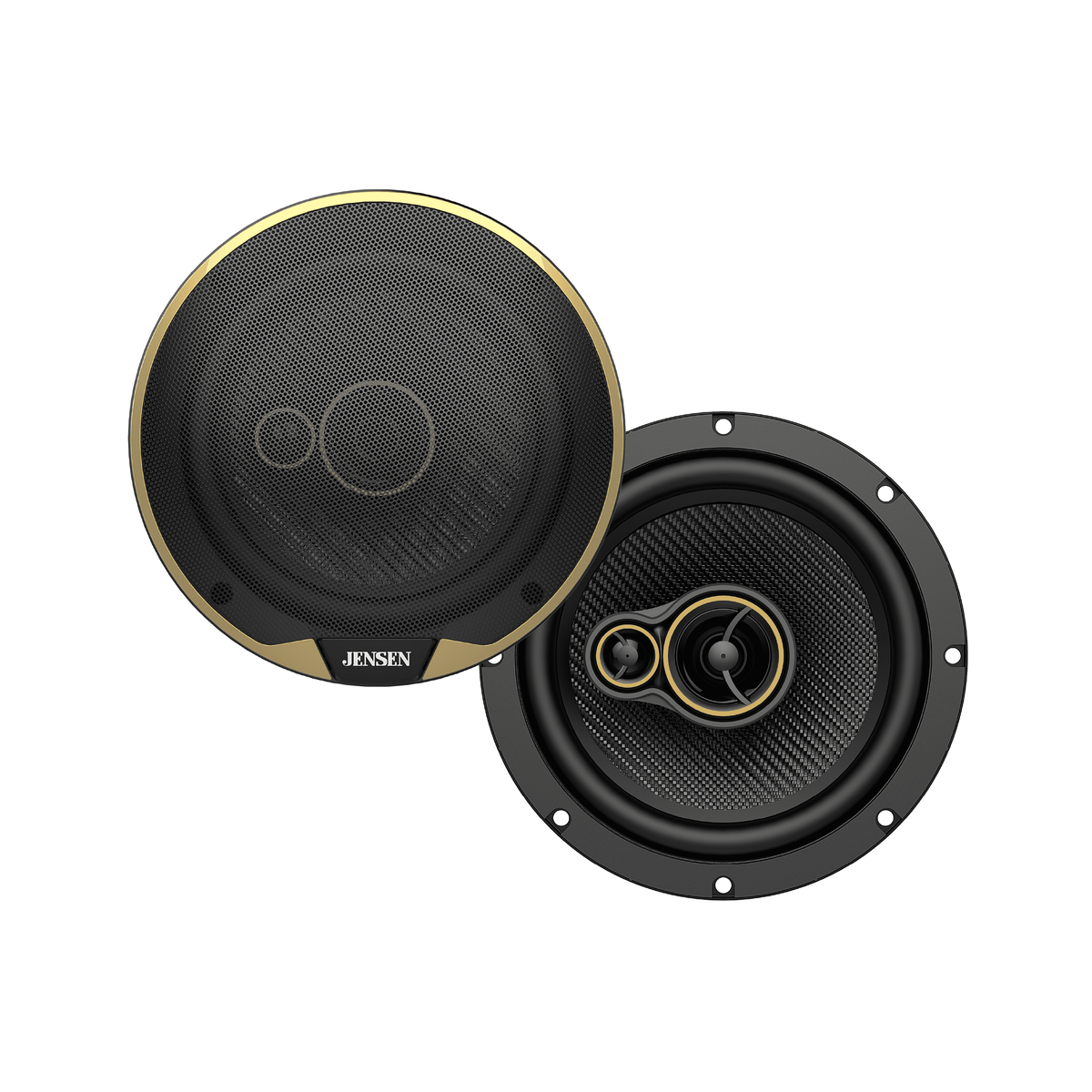 Jensen 6.5" 3-Way Aramid Fiber Coaxial Car Speakers (Pair), 720W Peak Power, 120W RMS - WJS65R