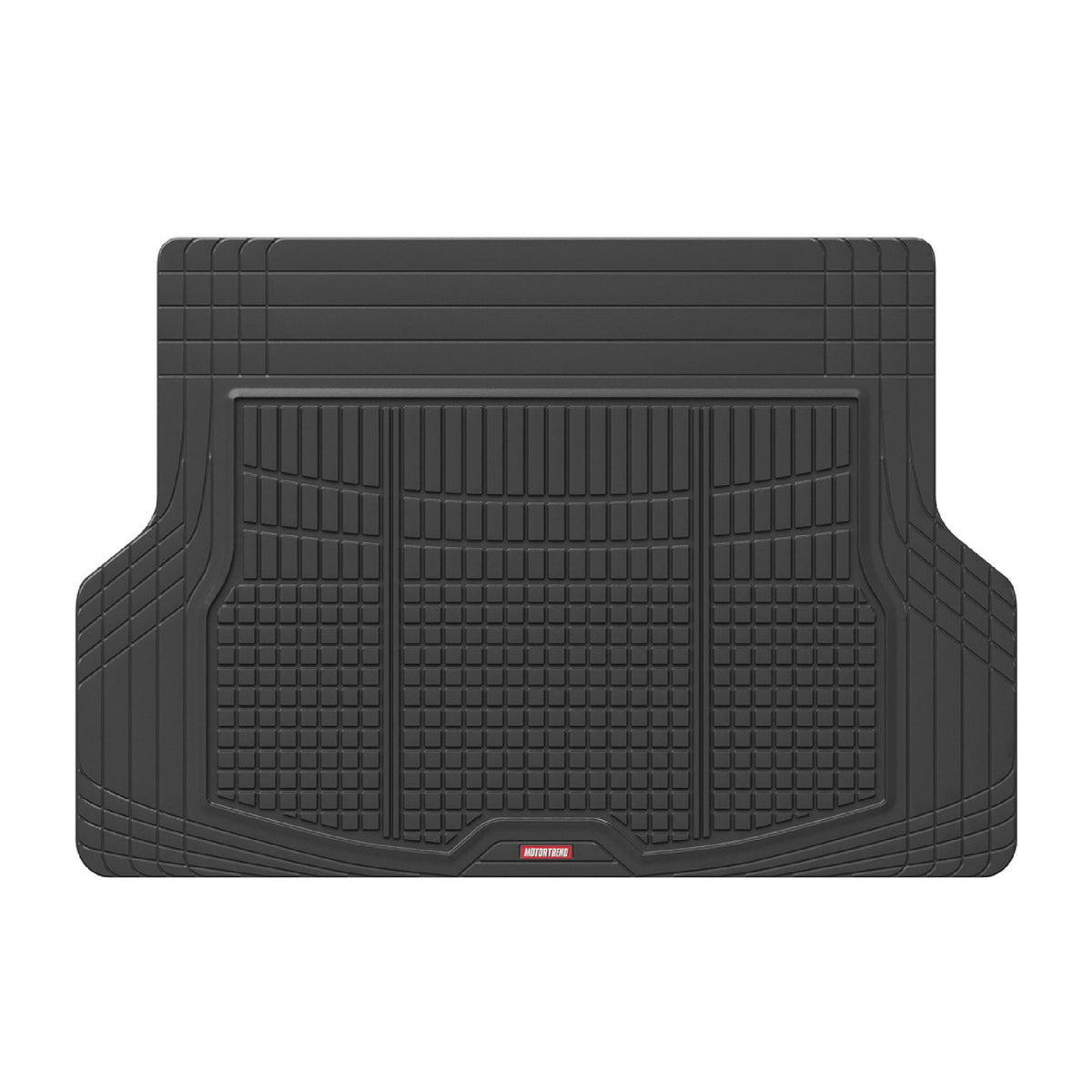 Motor Trend FlexTough Rear Cargo Mat - Heavy-Duty Trimmable Car Trunk Mat for Back of SUV, Universal Rear Cargo Liner for SUV, Flexible Trunk Liner