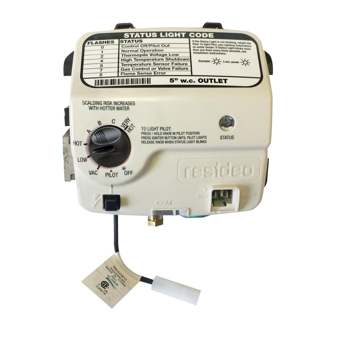 Reliance A.O. Smith Honeywell Natural Gas Water Heater Control Valve