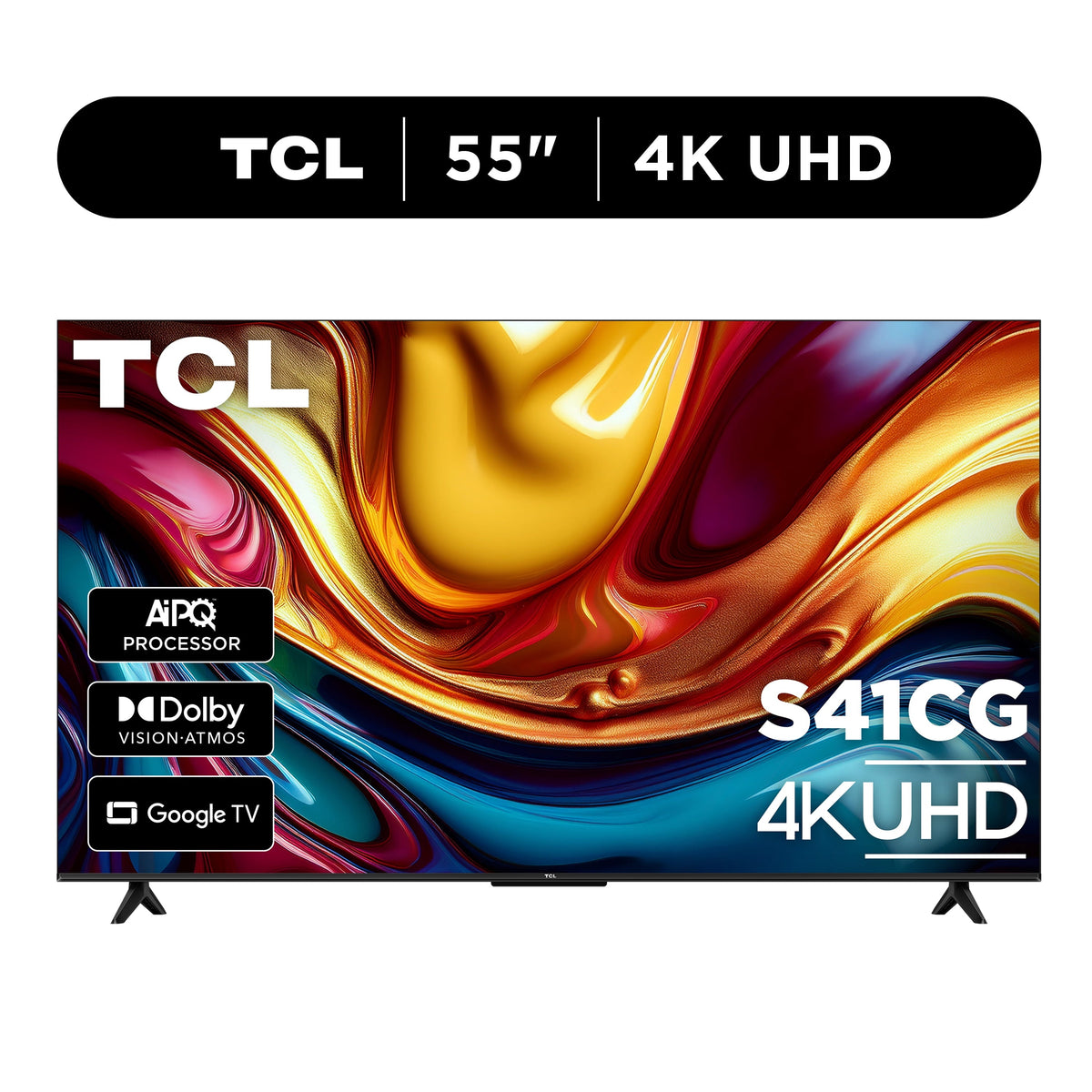 TCL 55" Class S41CG Series 4K UHD LED Smart Google TV (Limited Edition) - Dolby Vision HDR & Dolby Atmos, Google Assistant & Amazon Alexa Compatible